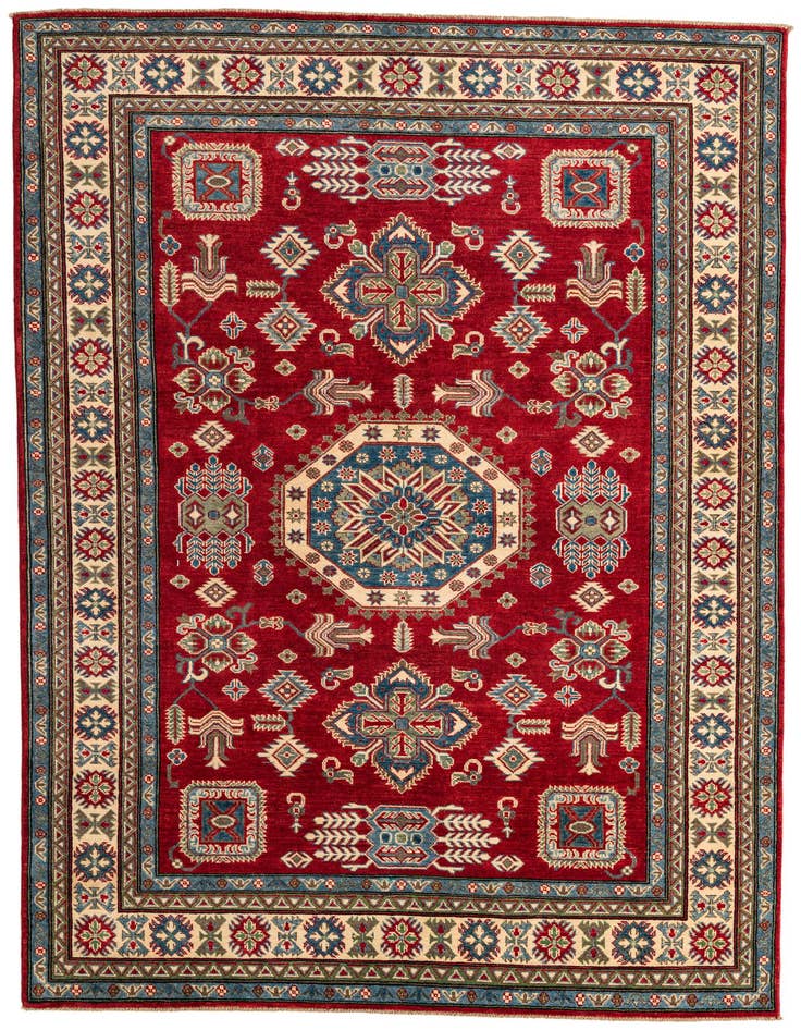 Detail image of 6' 7 x 9' 7 Hand Knotted Kazak Rug