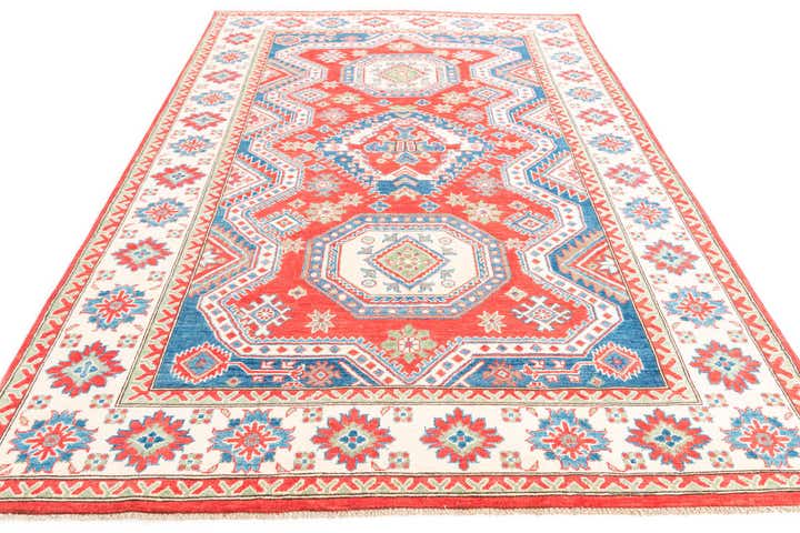 6' 6 x 9' 9 Hand Knotted Kazak Rug