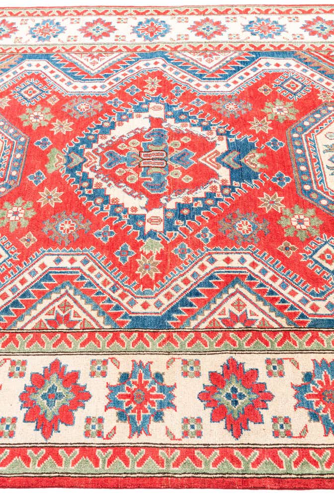 6' 6 x 9' 9 Hand Knotted Kazak Rug