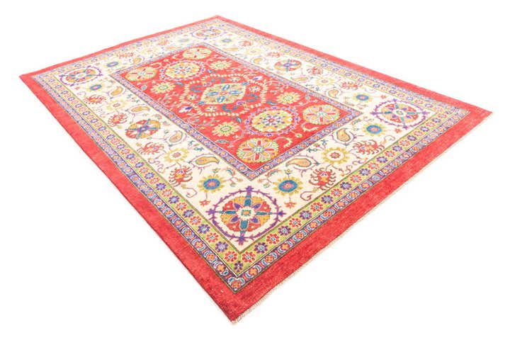 6' 7 x 9' 6 Hand Knotted Kazak Rug