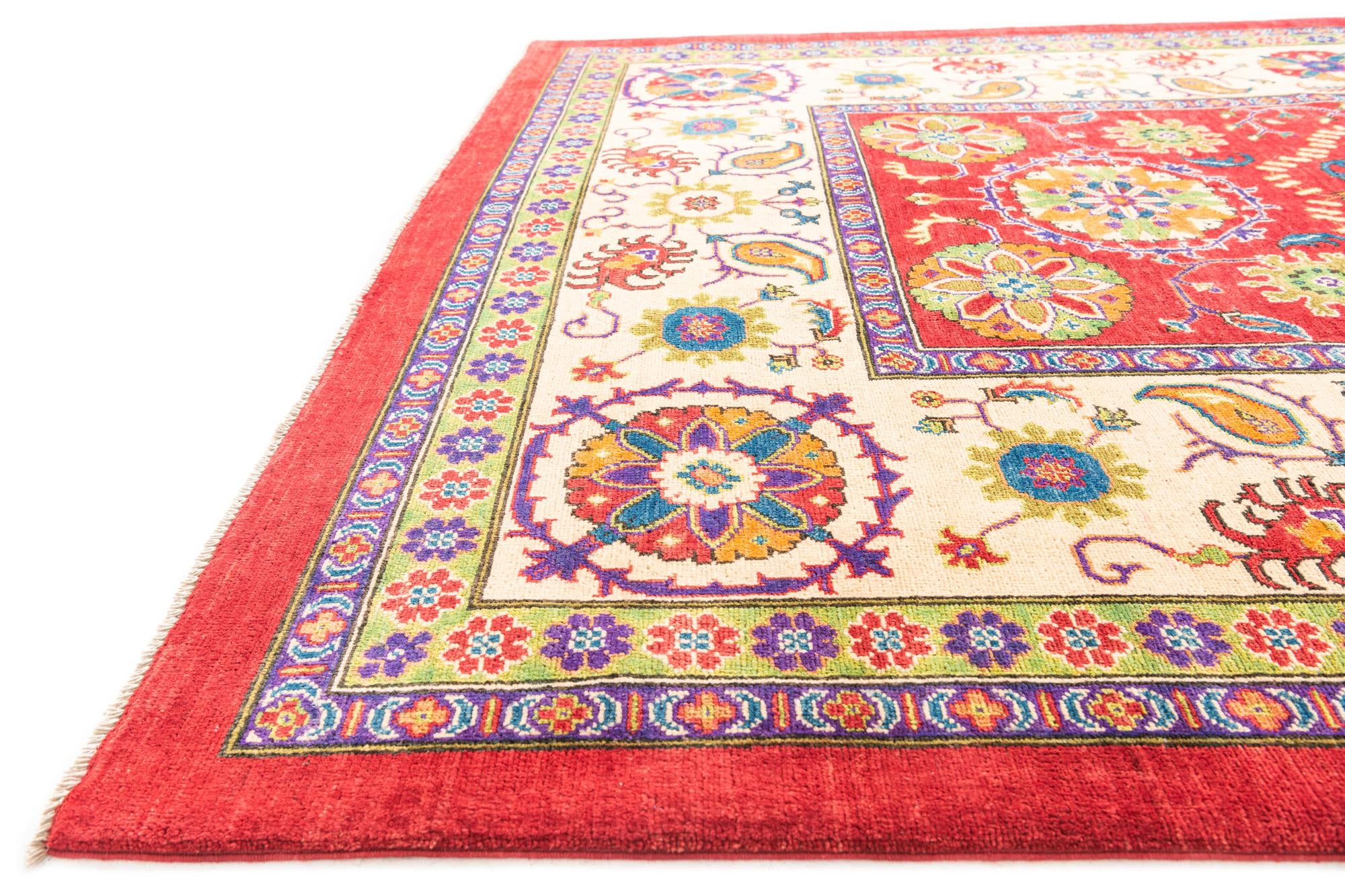 6' 7 x 9' 6 Hand Knotted Kazak Rug