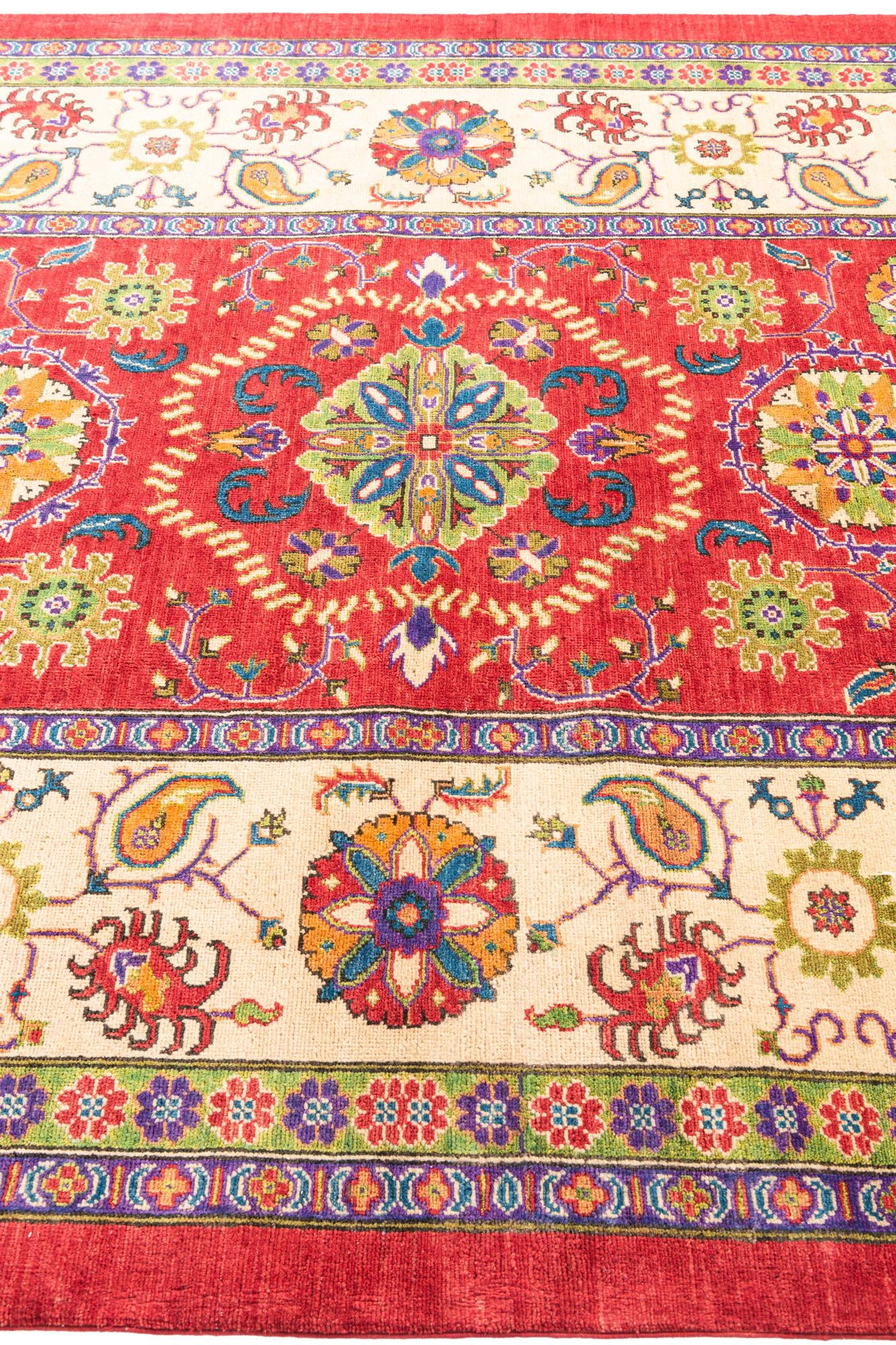 6' 7 x 9' 6 Hand Knotted Kazak Rug