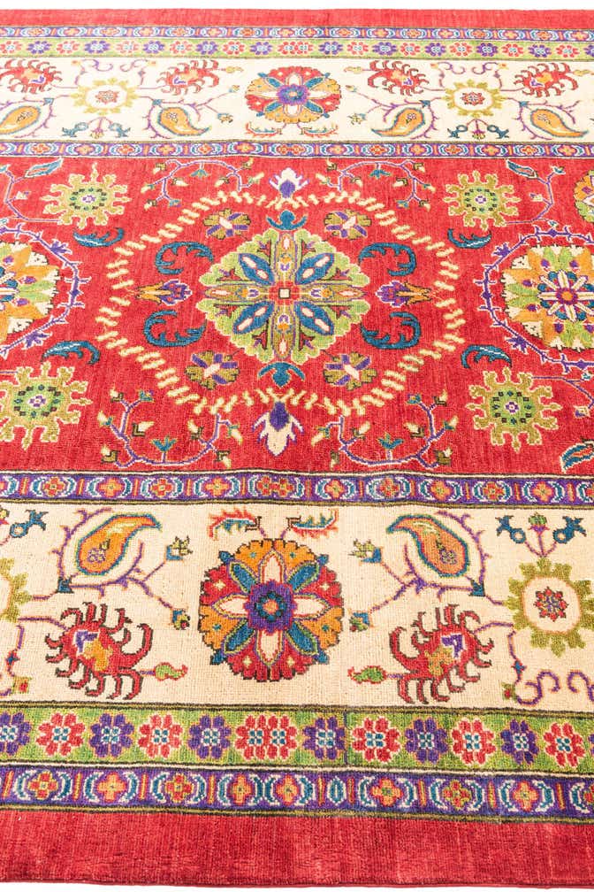 6' 7 x 9' 6 Hand Knotted Kazak Rug