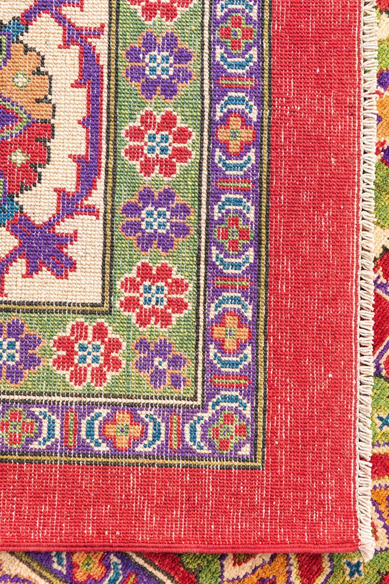 6' 7 x 9' 6 Hand Knotted Kazak Rug