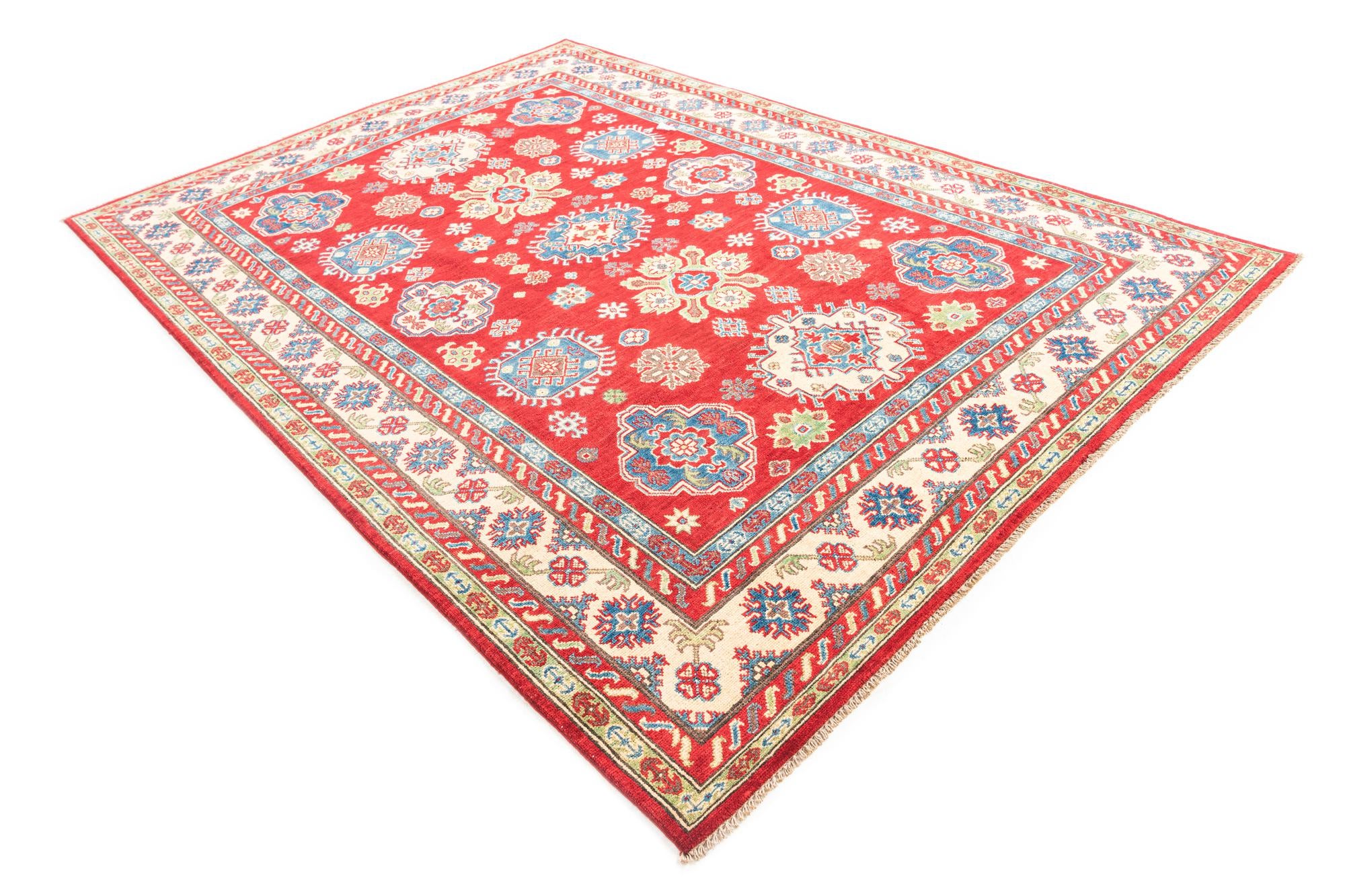 6' 8 x 9' 8 Hand Knotted Kazak Rug