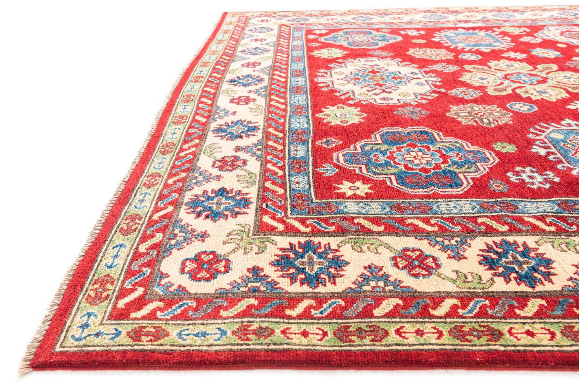 6' 8 x 9' 8 Hand Knotted Kazak Rug