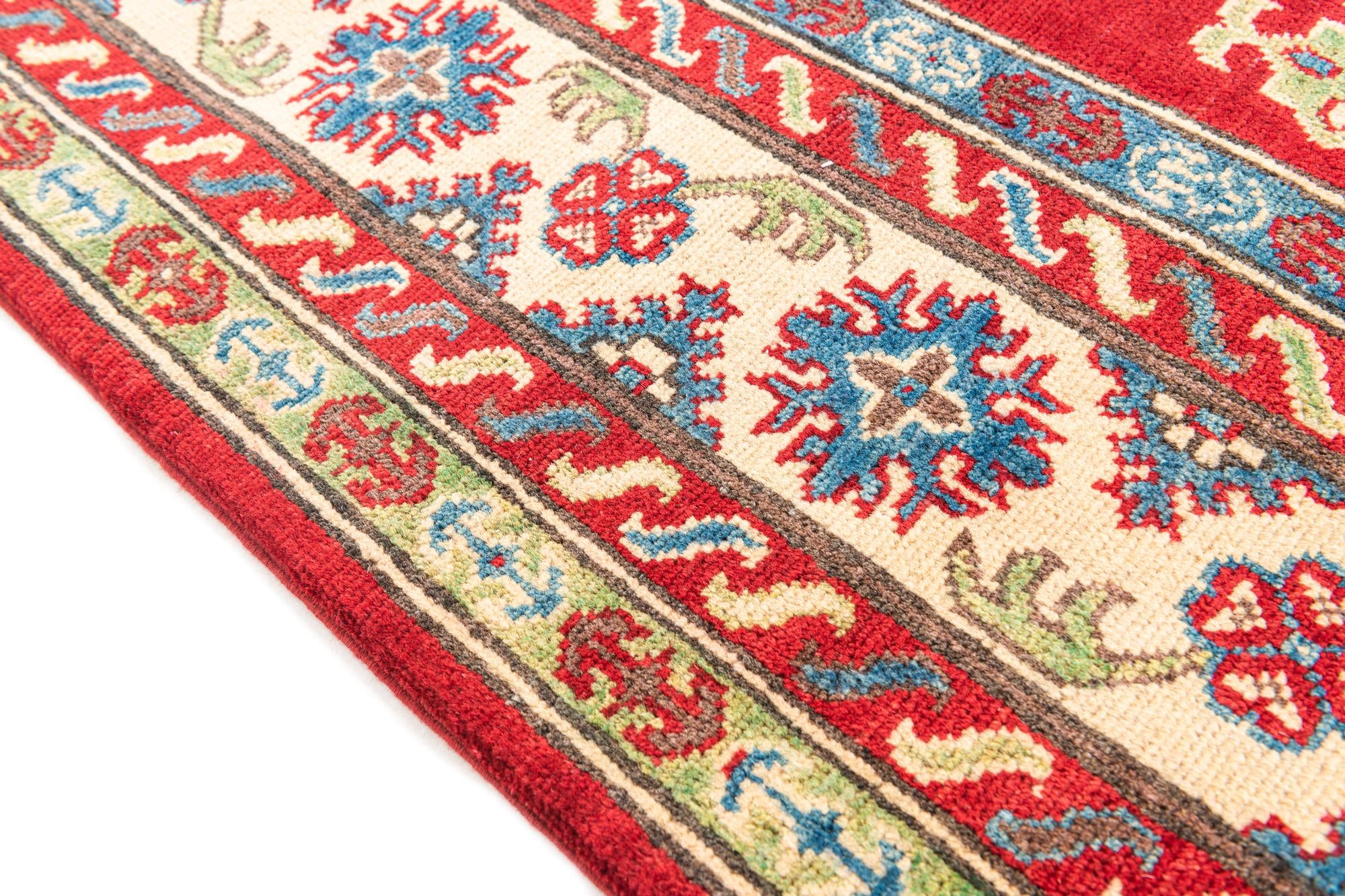 6' 8 x 9' 8 Hand Knotted Kazak Rug