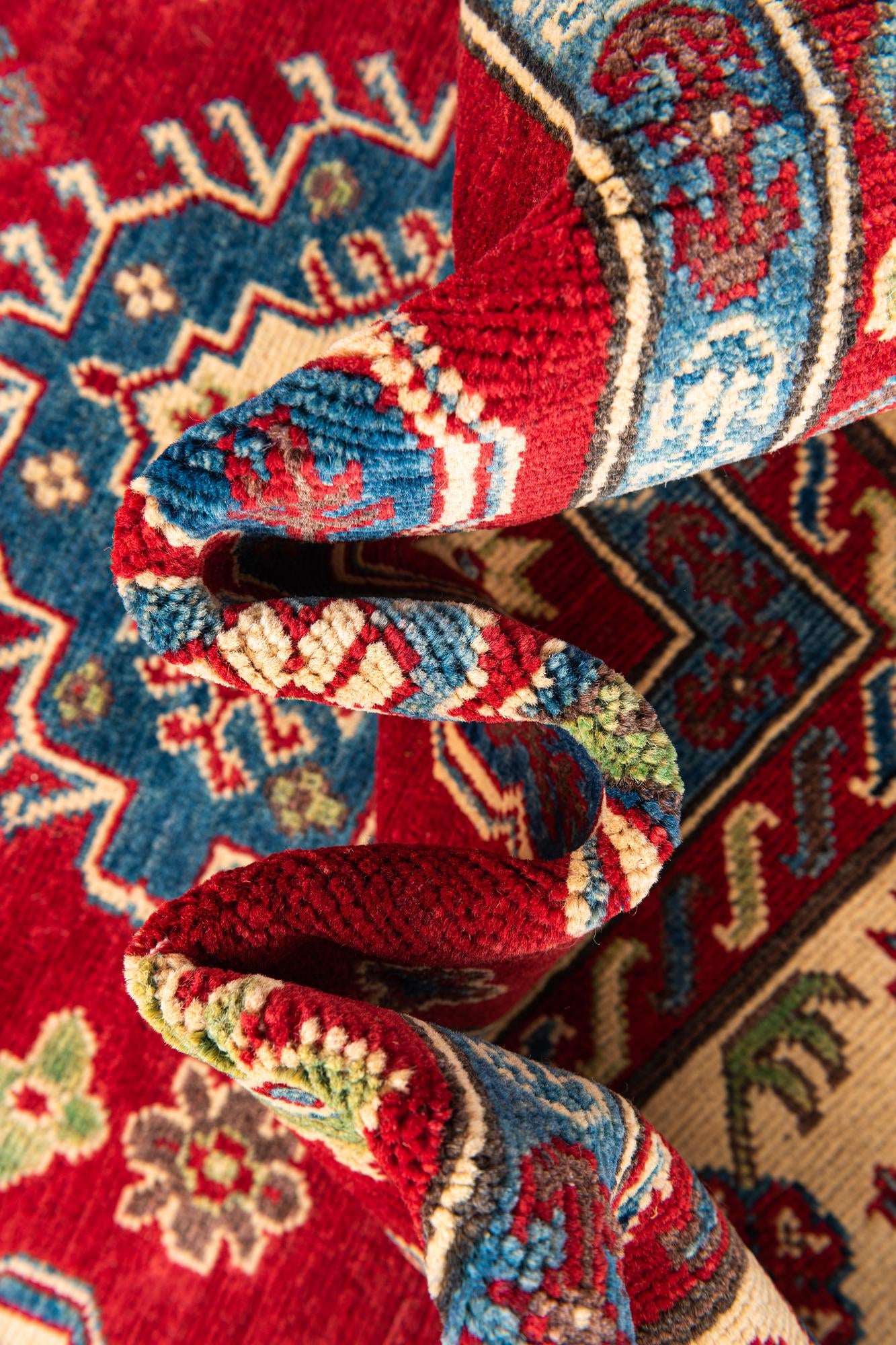 6' 8 x 9' 8 Hand Knotted Kazak Rug