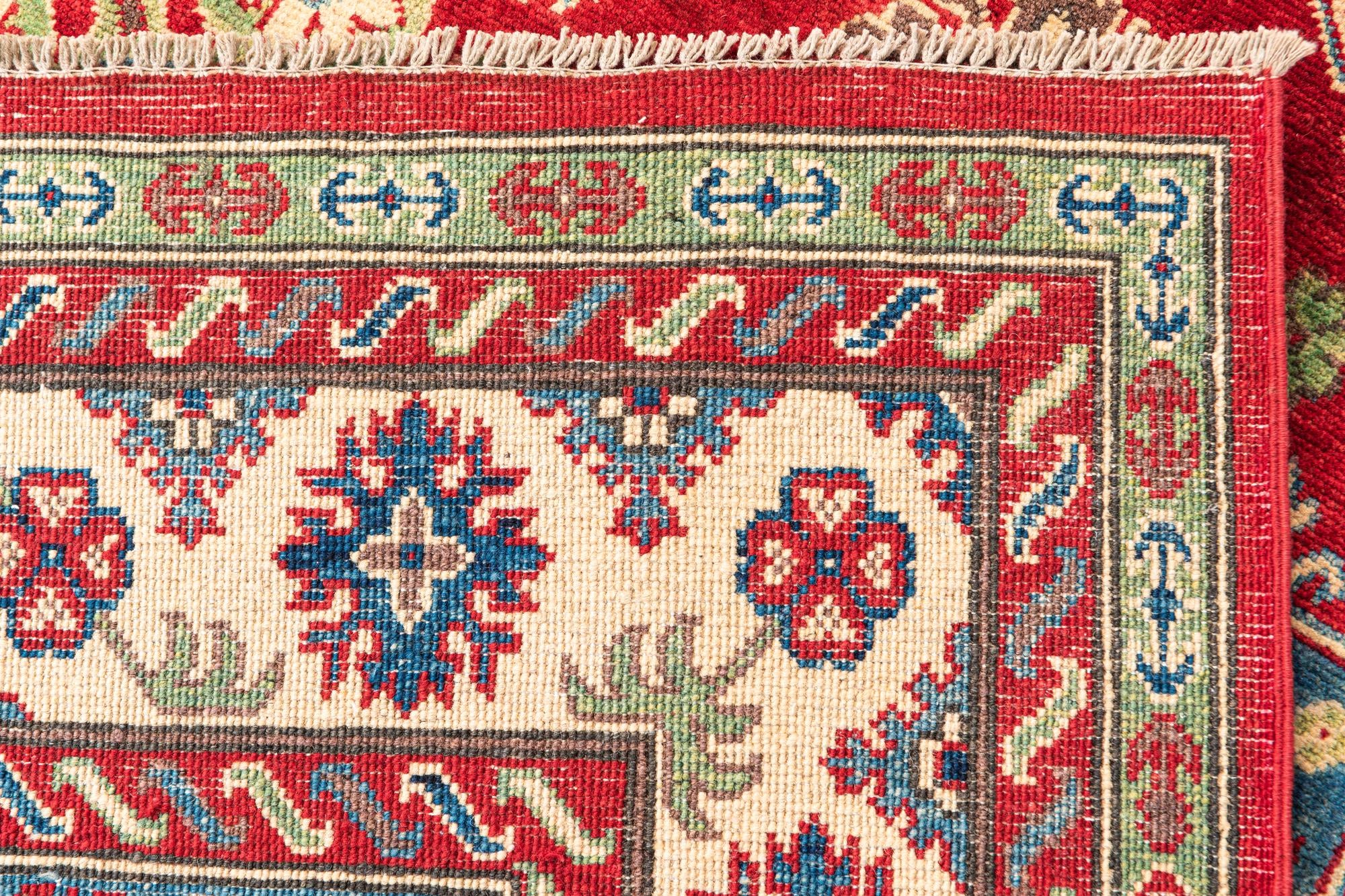 6' 8 x 9' 8 Hand Knotted Kazak Rug