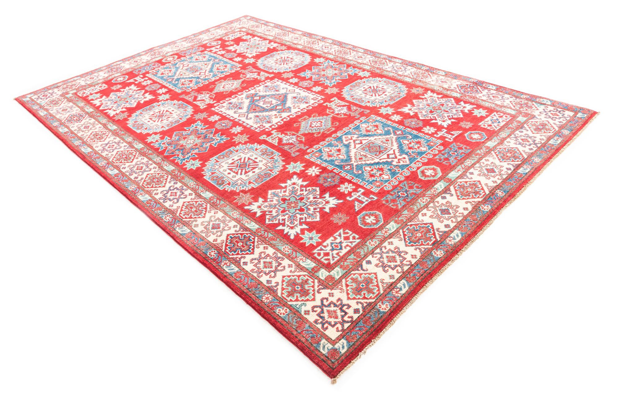 6' 7 x 9' 8 Hand Knotted Kazak Rug