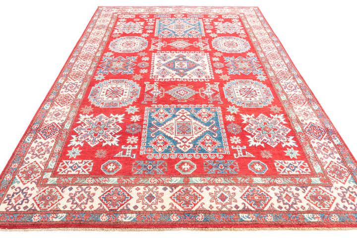 6' 7 x 9' 8 Hand Knotted Kazak Rug