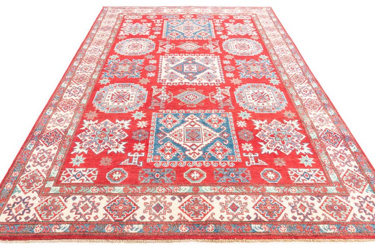 Detail image of 6' 7 x 9' 8 Hand Knotted Kazak Rug