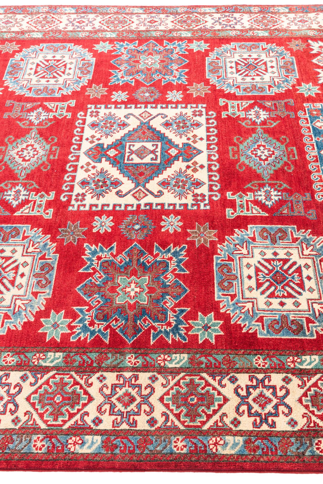 6' 7 x 9' 8 Hand Knotted Kazak Rug