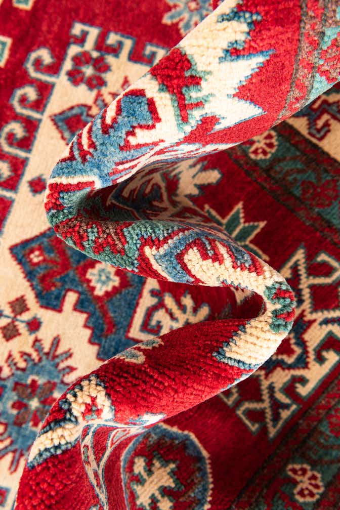 6' 7 x 9' 8 Hand Knotted Kazak Rug