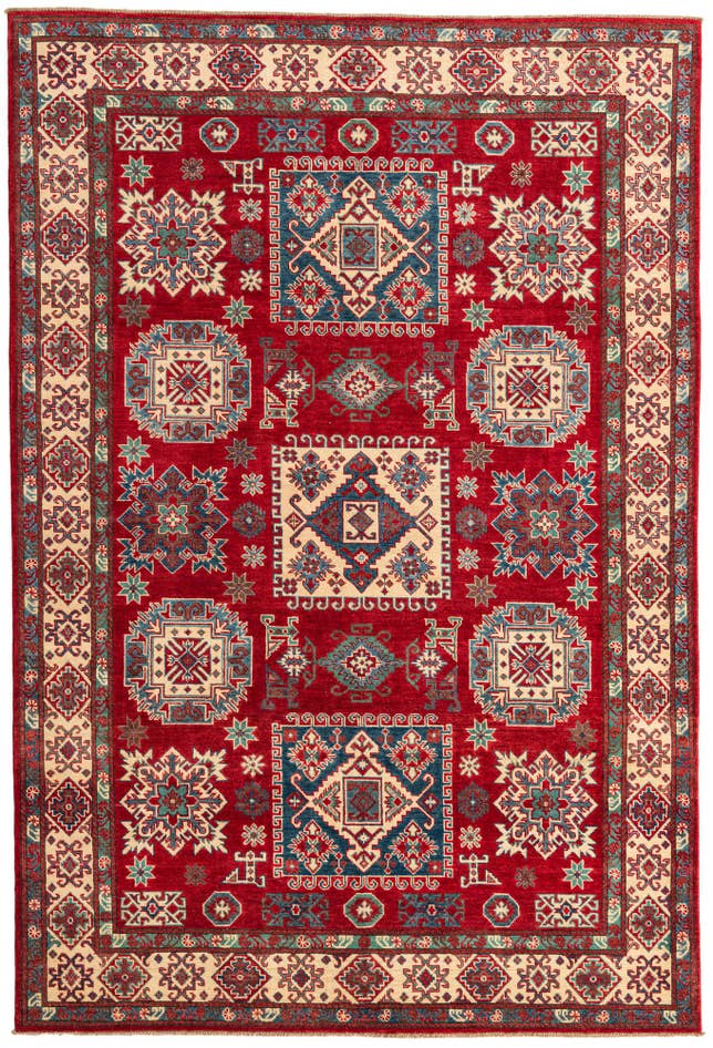 Detail image of 6' 7 x 9' 8 Hand Knotted Kazak Rug
