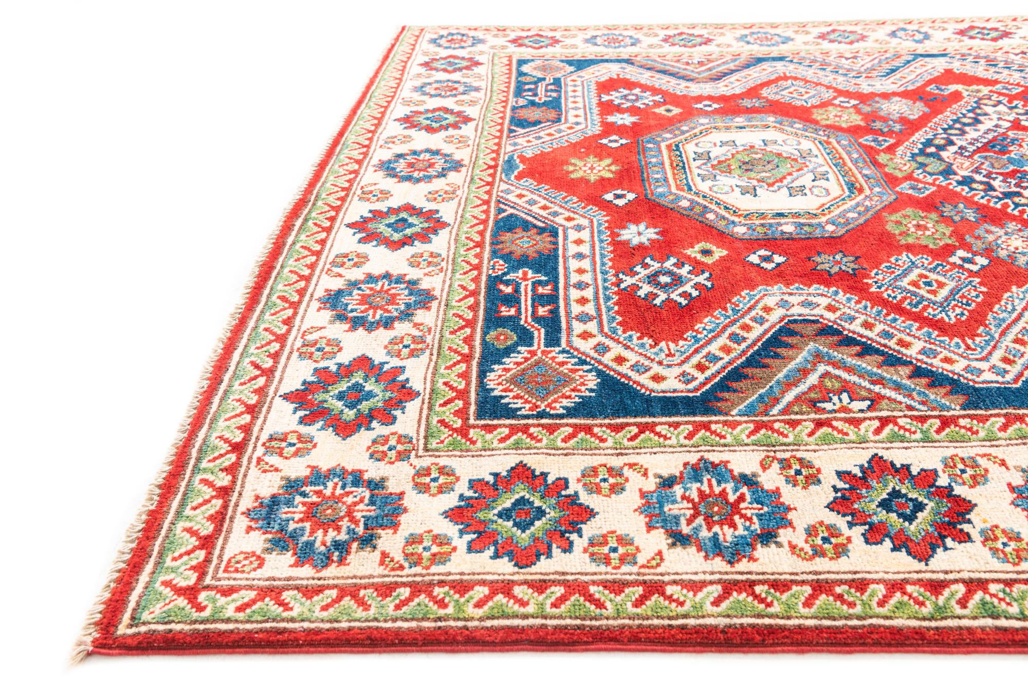 5' x 7' Hand Knotted Kazak Rug