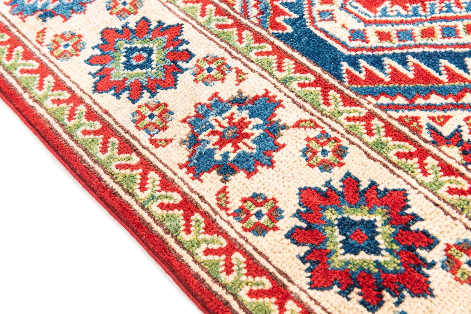 5' x 7' Hand Knotted Kazak Rug