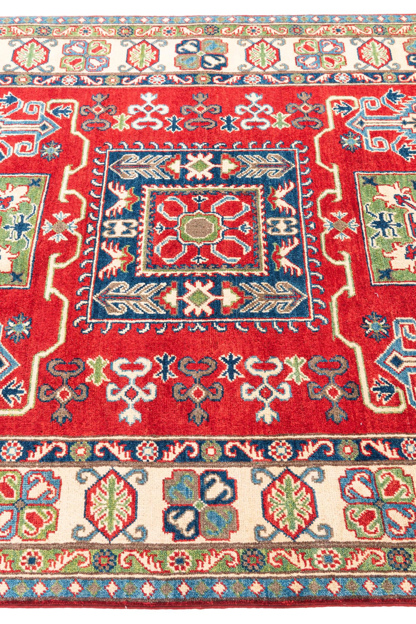 5' x 7' Hand Knotted Kazak Rug