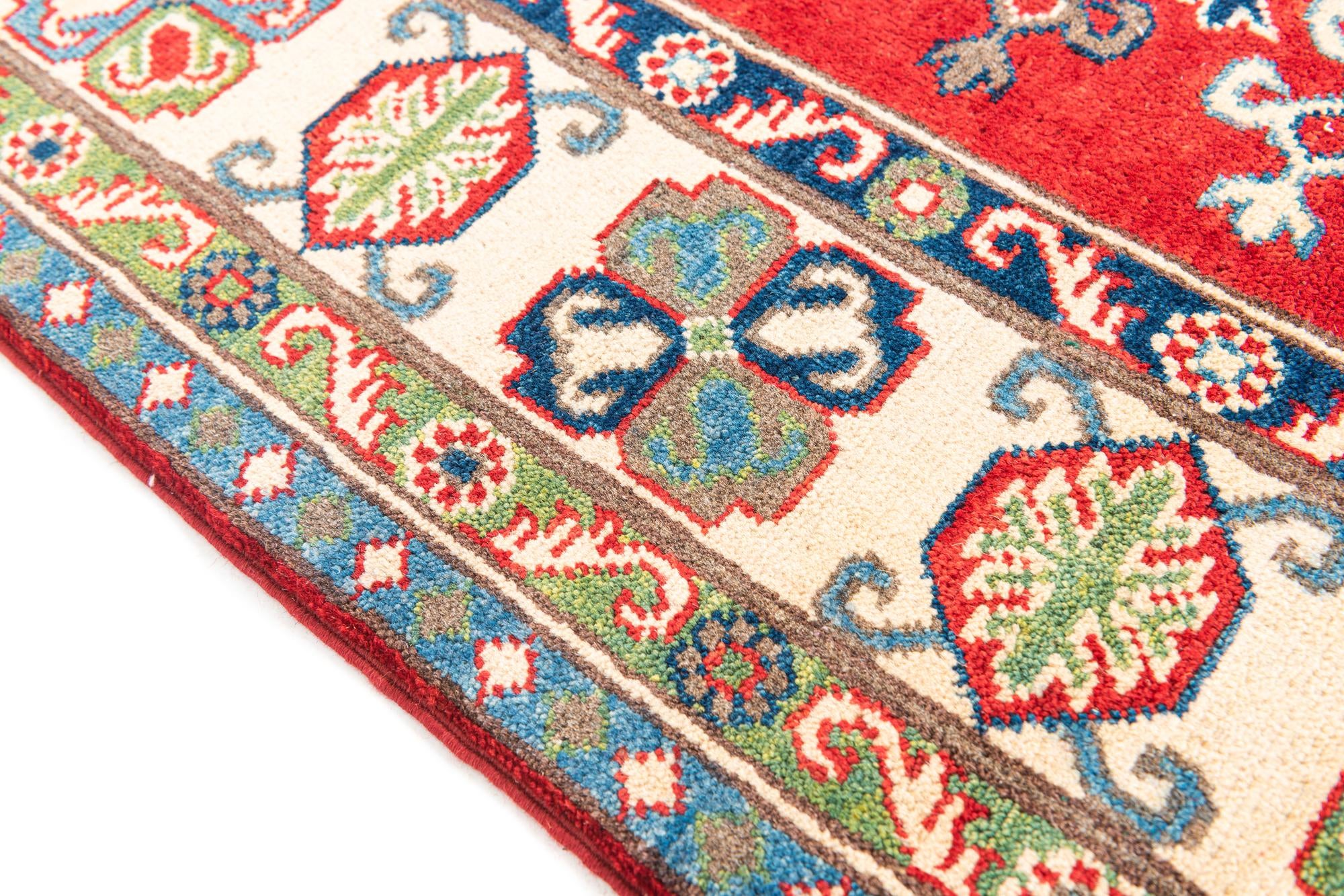 5' x 7' Hand Knotted Kazak Rug