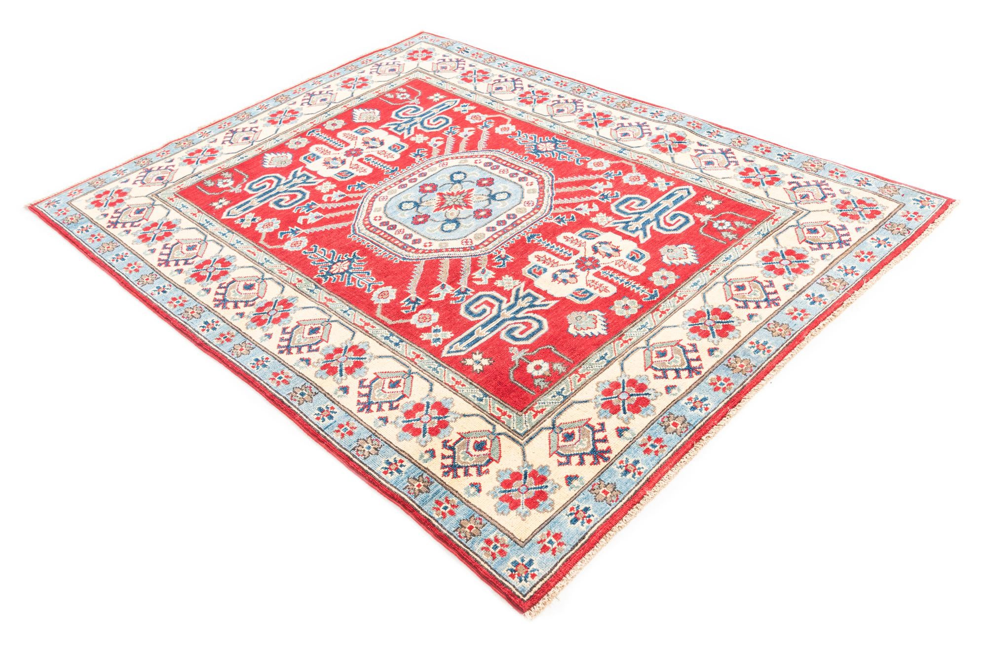 5' 2 x 6' 7 Hand Knotted Kazak Rug
