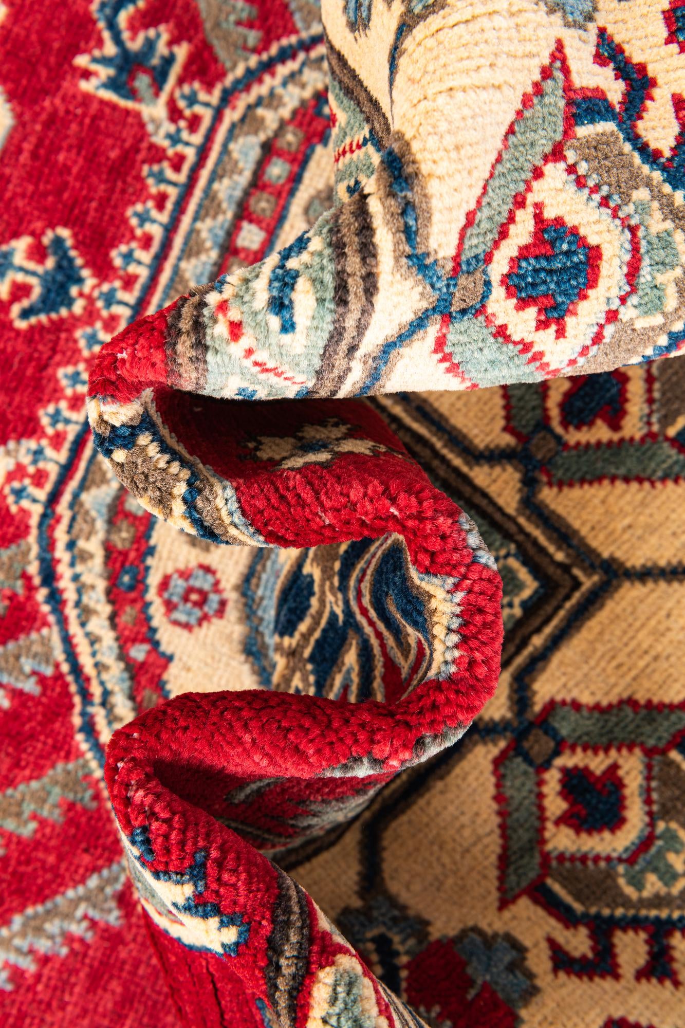 5' 2 x 6' 7 Hand Knotted Kazak Rug