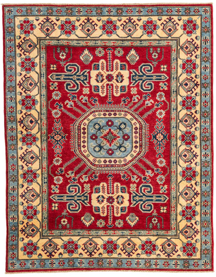 Detail image of 5' 2 x 6' 7 Hand Knotted Kazak Rug