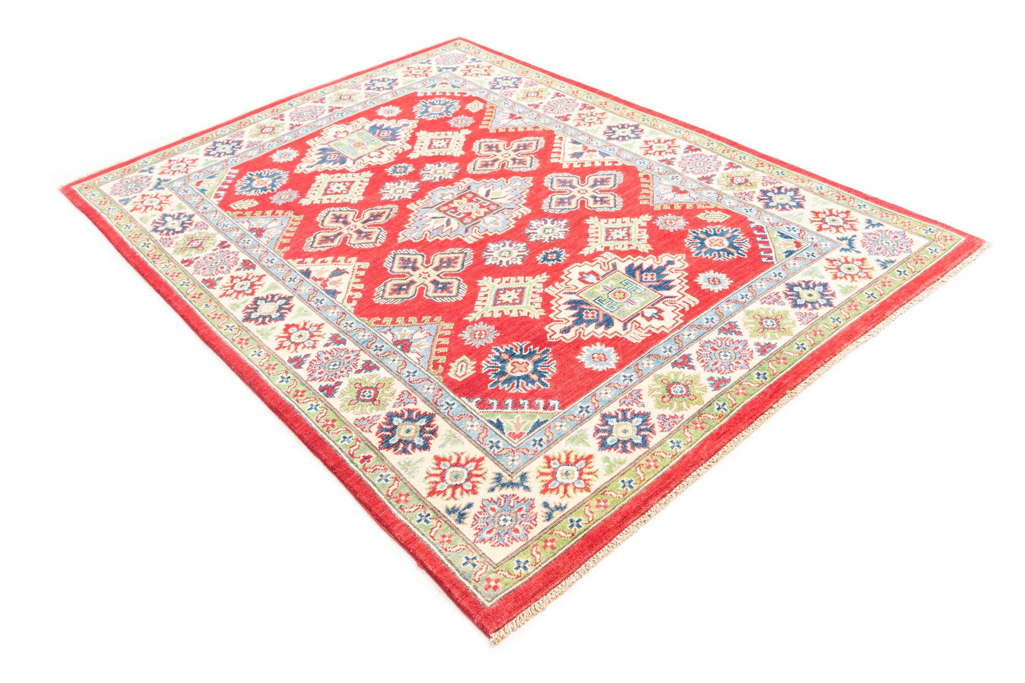 5' 1 x 7' Hand Knotted Kazak Rug