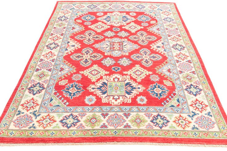 Detail image of 5' 1 x 7' Hand Knotted Kazak Rug