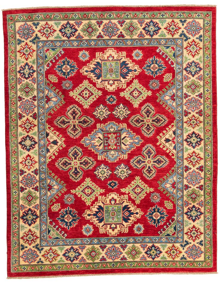 Detail image of 5' 1 x 7' Hand Knotted Kazak Rug