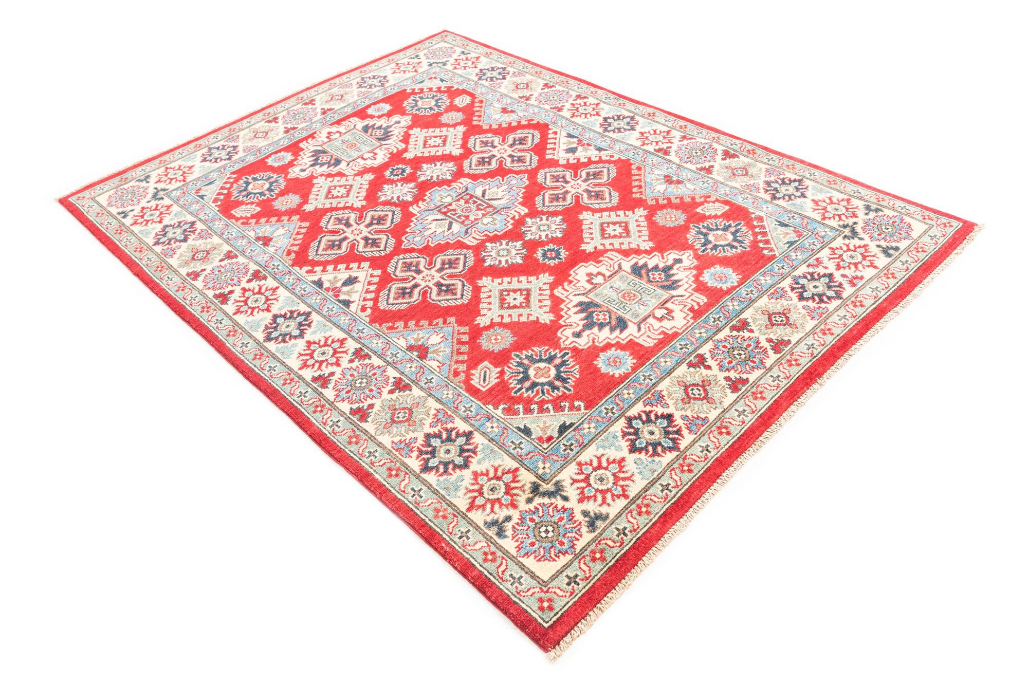 5' x 6' 8 Hand Knotted Kazak Rug