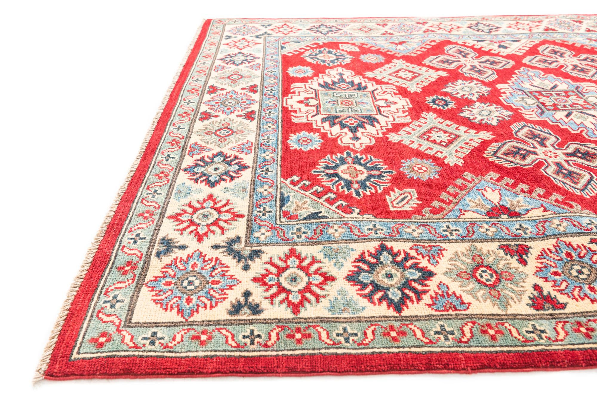 5' x 6' 8 Hand Knotted Kazak Rug