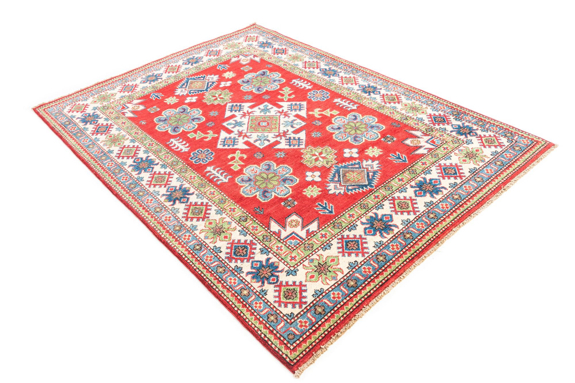 5' 1 x 7' 1 Hand Knotted Kazak Rug