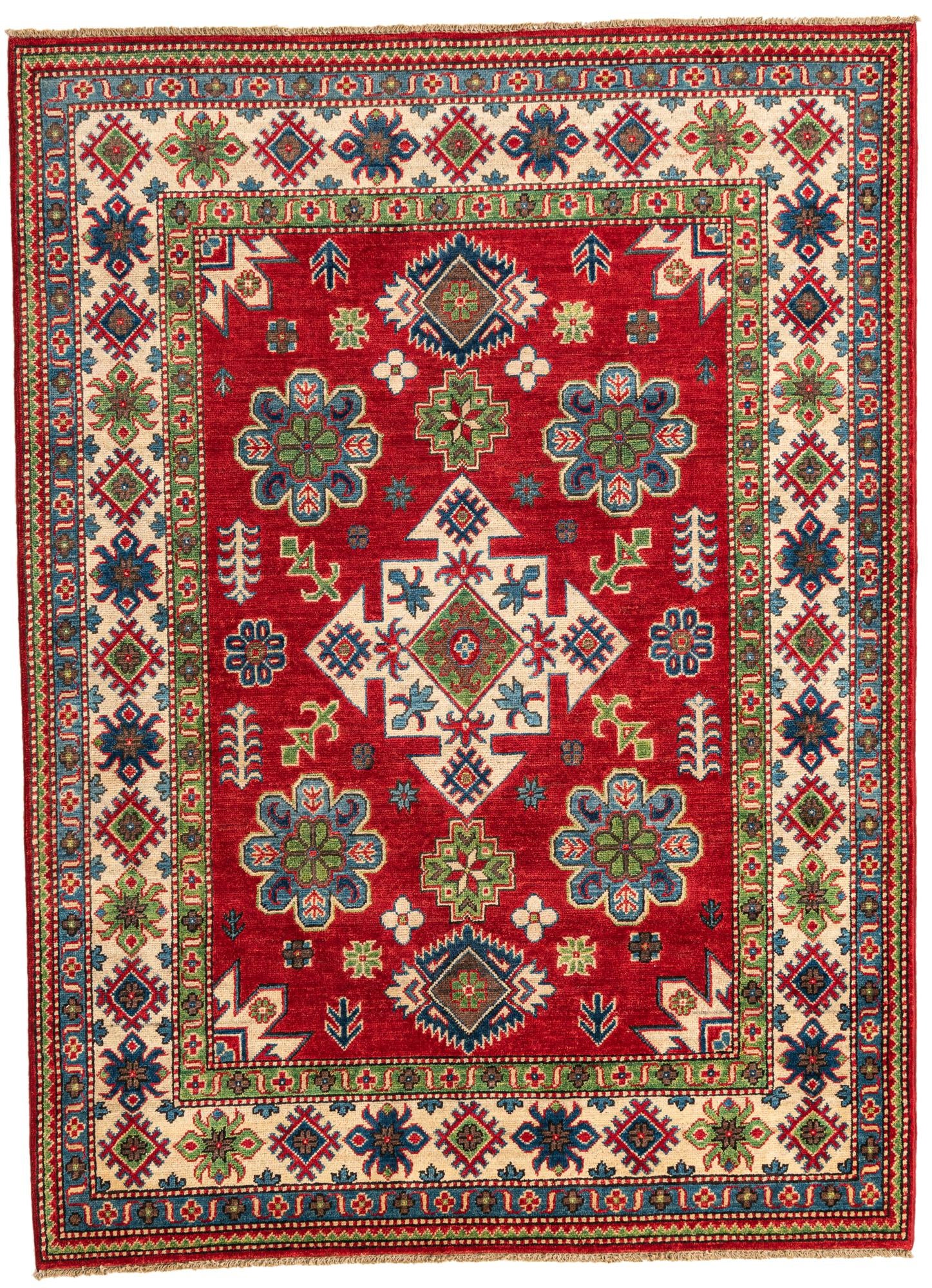 5' 1 x 7' 1 Hand Knotted Kazak Rug