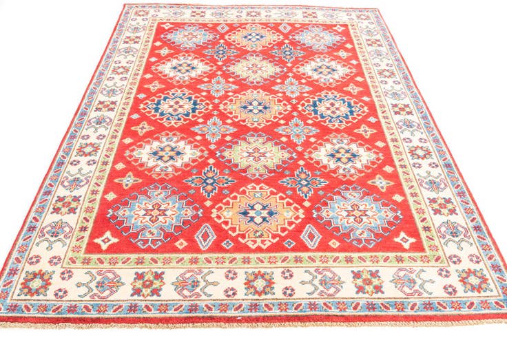 Detail image of 5' 1 x 6' 10 Hand Knotted Kazak Rug