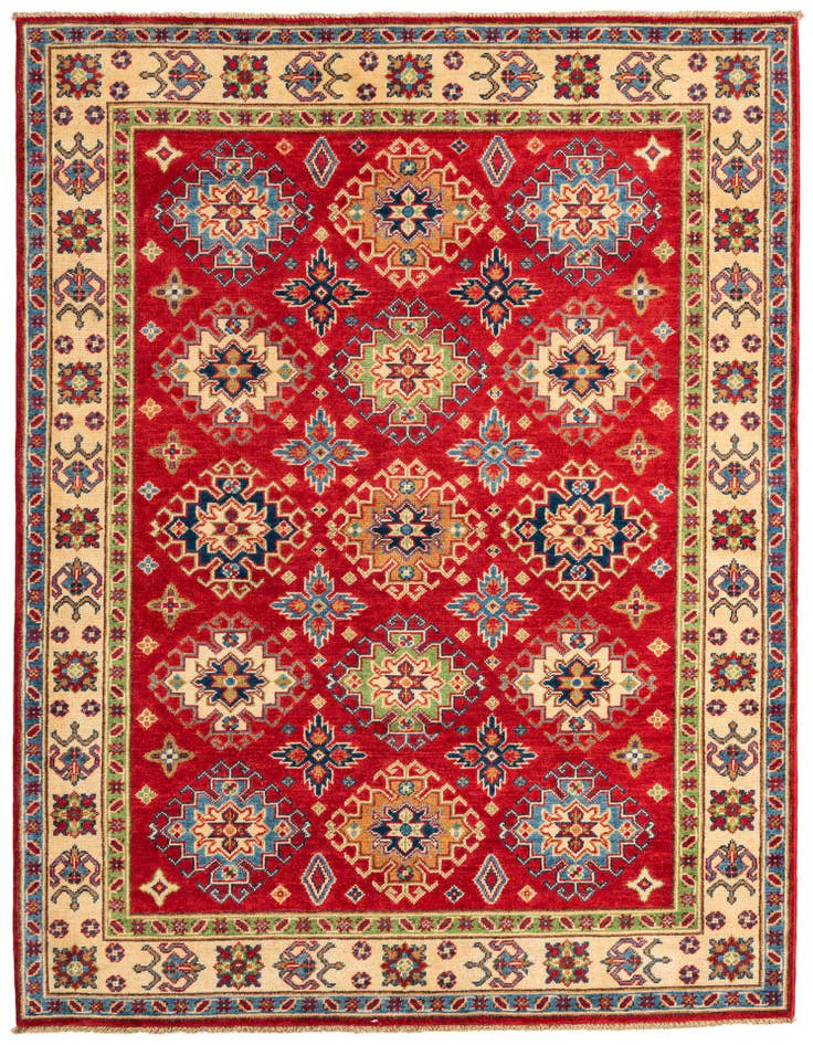 Detail image of 5' 1 x 6' 10 Hand Knotted Kazak Rug