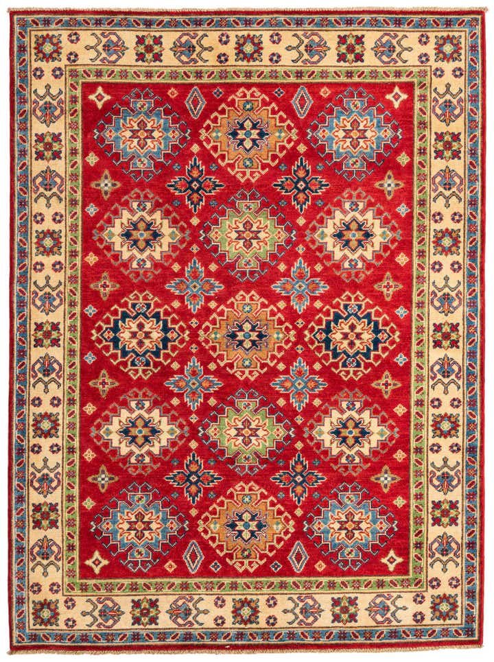 5' 1 x 6' 10 Hand Knotted Kazak Rug