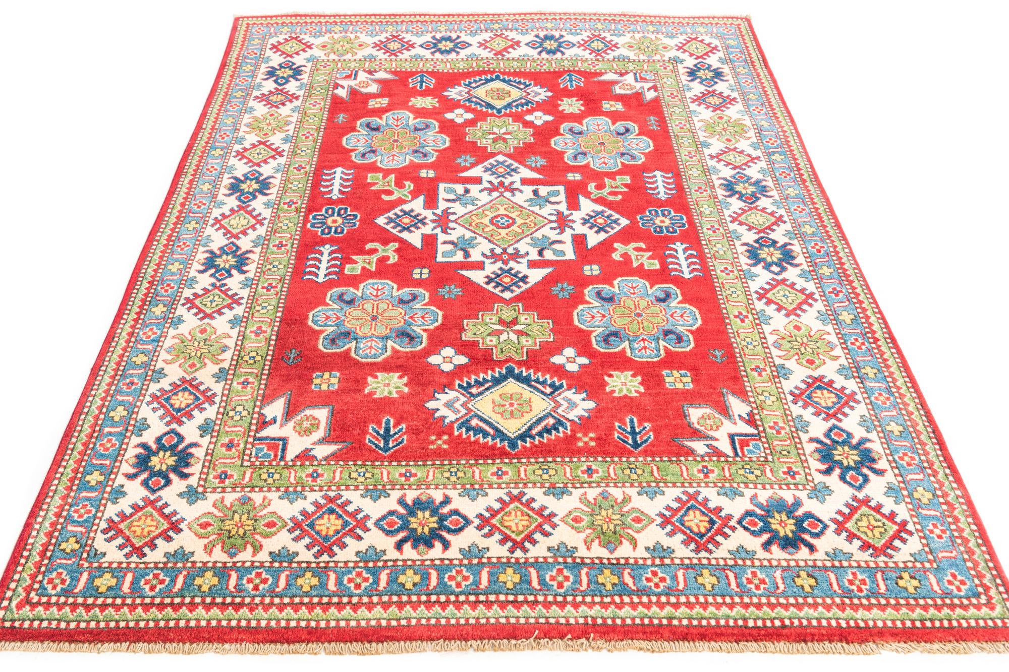 5' x 6' 8 Hand Knotted Kazak Rug
