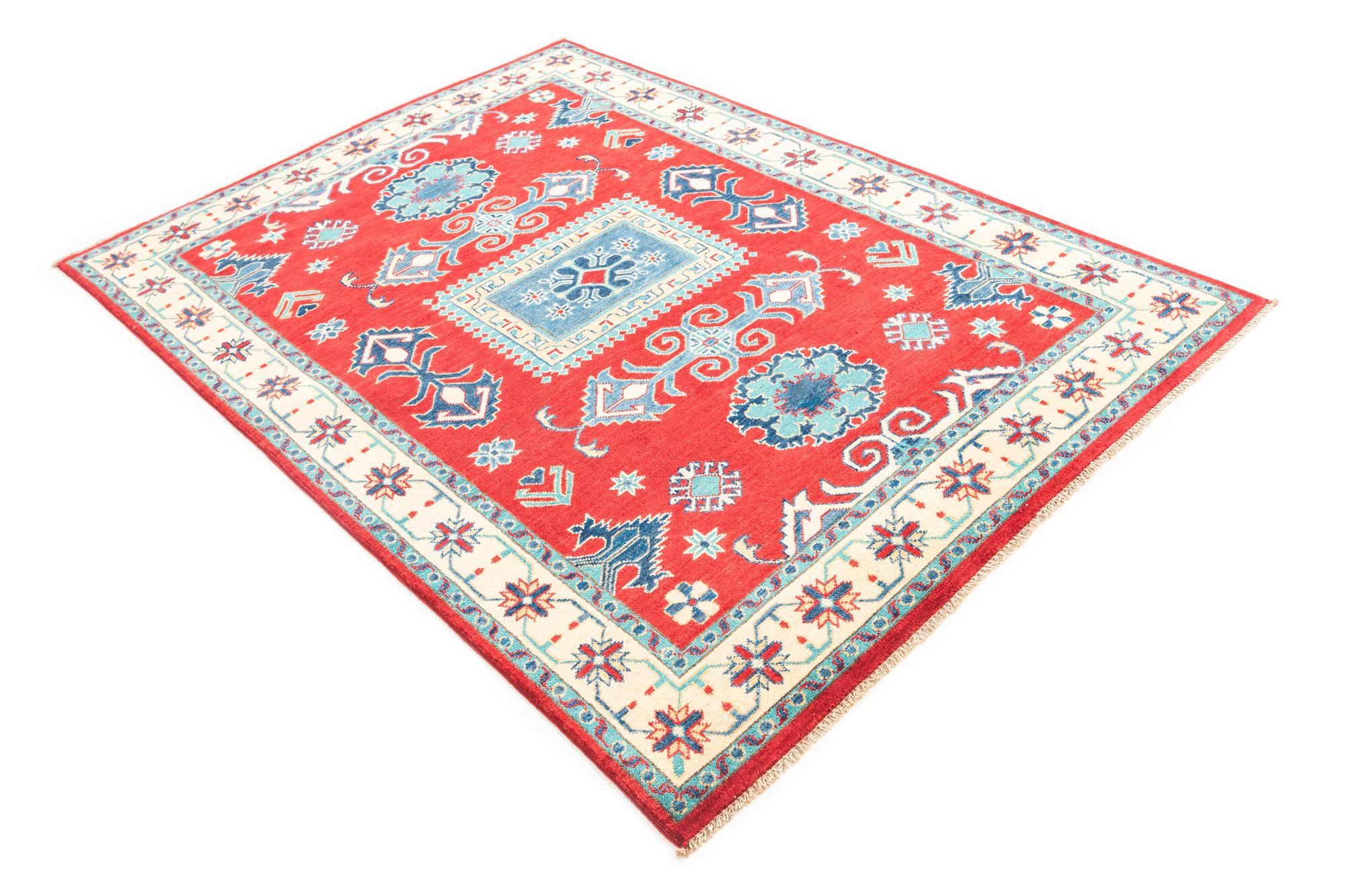 4' 10 x 7' Hand Knotted Kazak Rug