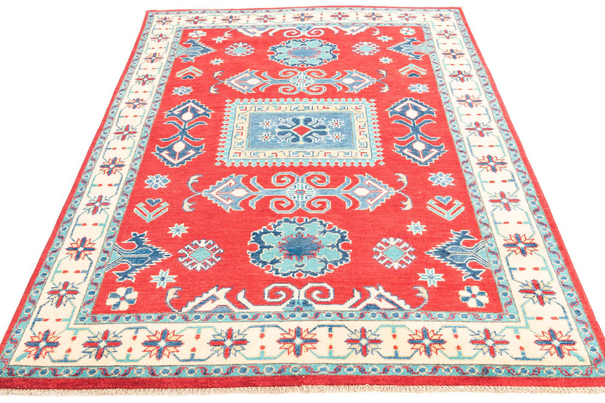 4' 10 x 7' Hand Knotted Kazak Rug