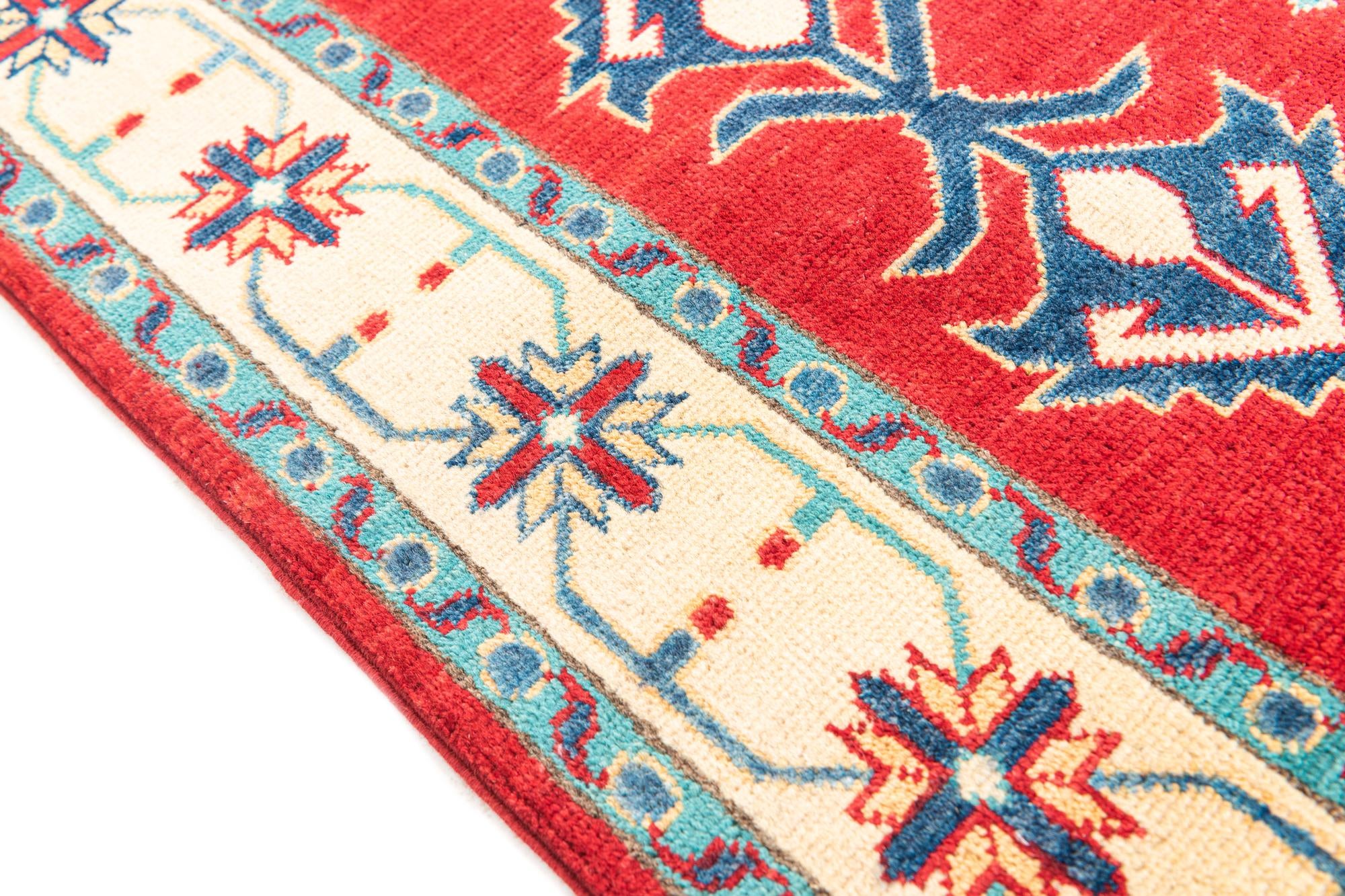 4' 10 x 7' Hand Knotted Kazak Rug