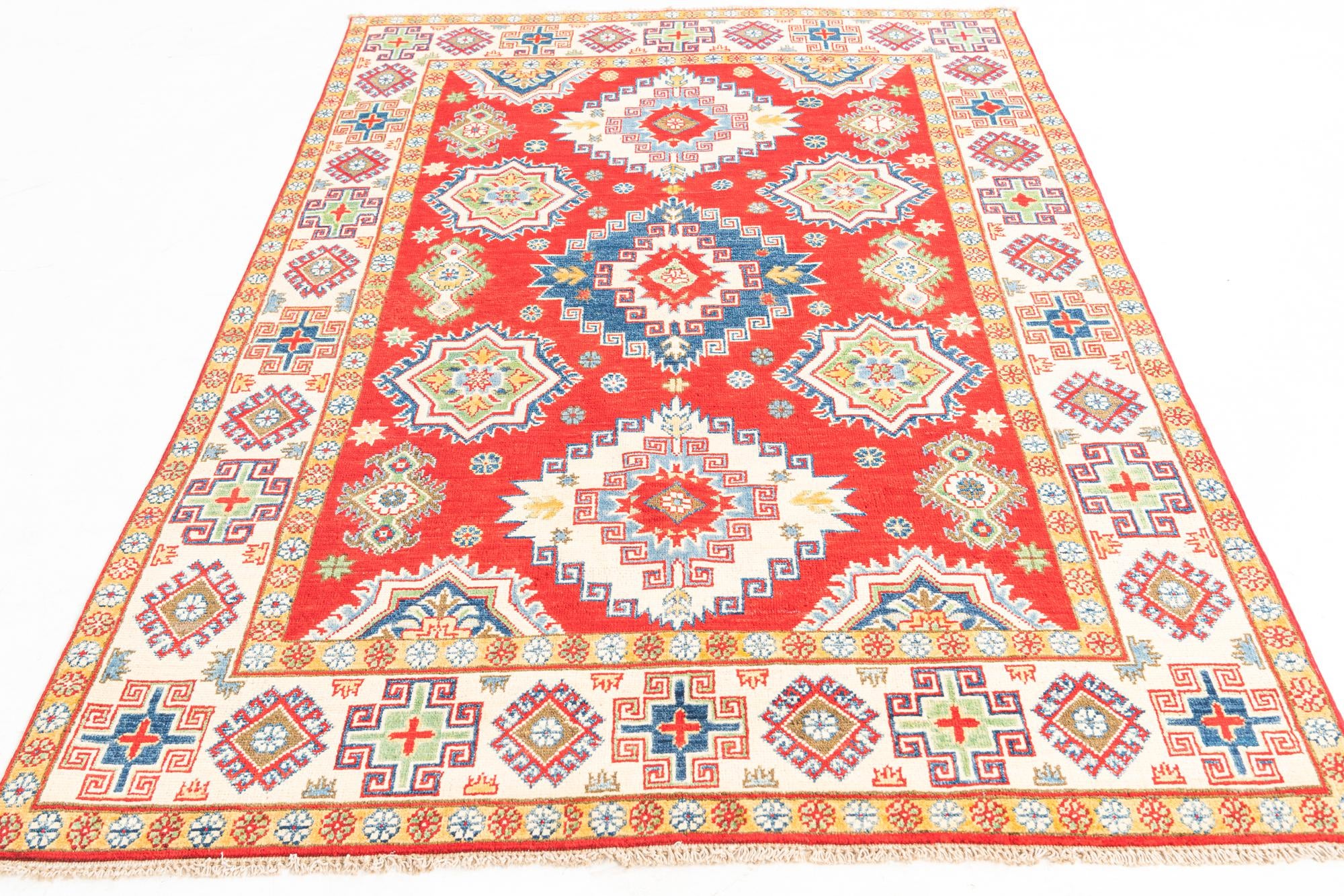 4' 10 x 6' 10 Hand Knotted Kazak Rug