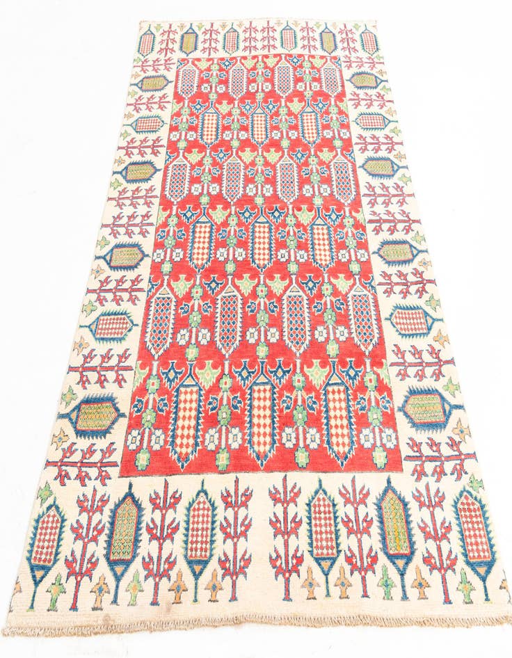 Detail image of 4' 10 x 7' 7  Hand Knotted Kazak Rug