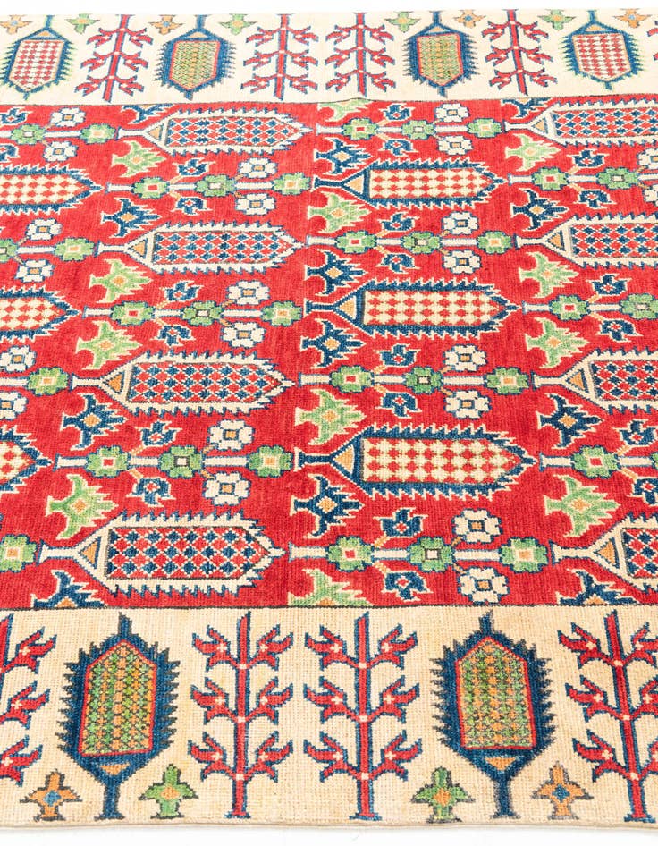 Detail image of 4' 10 x 7' 7  Hand Knotted Kazak Rug