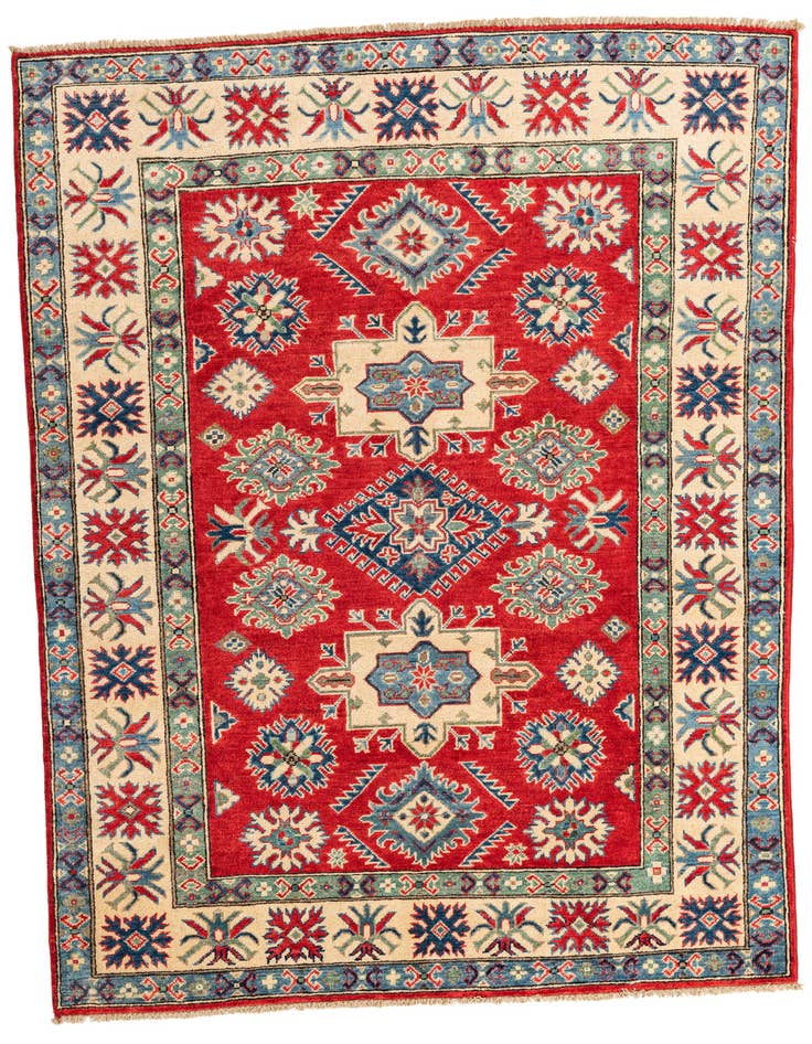 Detail image of 5' x 6' 8 Hand Knotted Kazak Rug