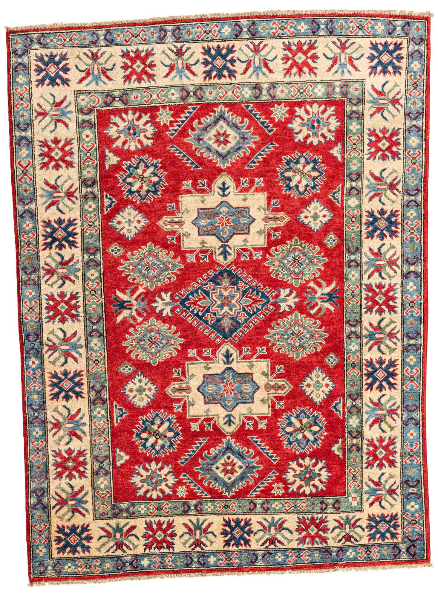 5' x 6' 8 Hand Knotted Kazak Rug