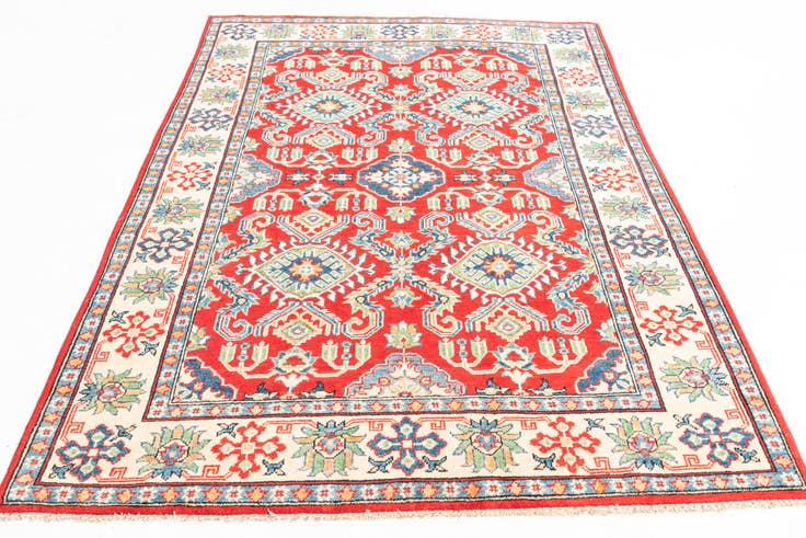 Detail image of 4' 10 x 6' 8 Hand Knotted Kazak Rug