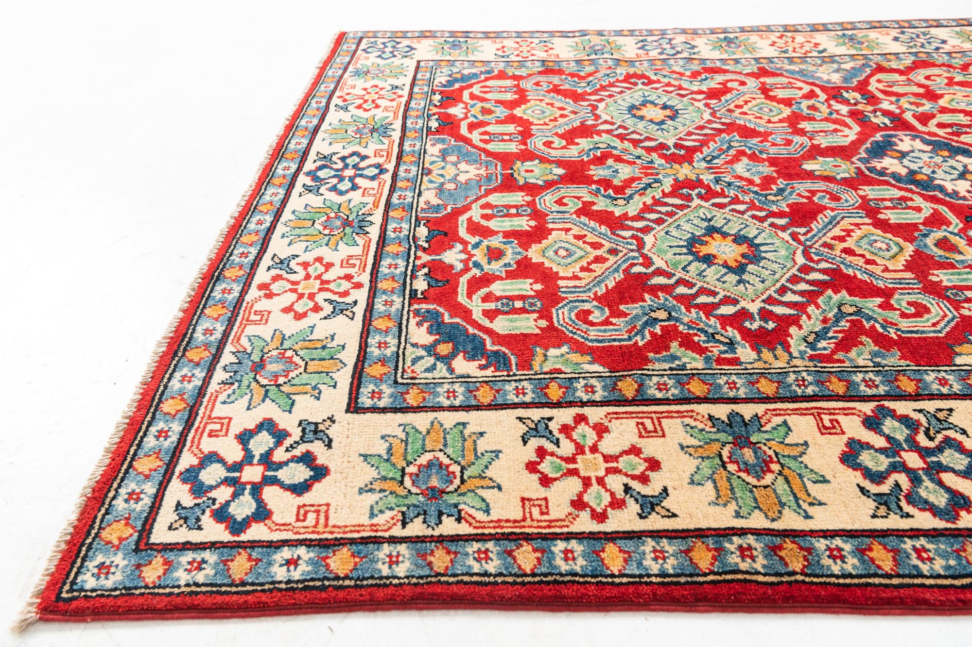 4' 10 x 6' 8 Hand Knotted Kazak Rug