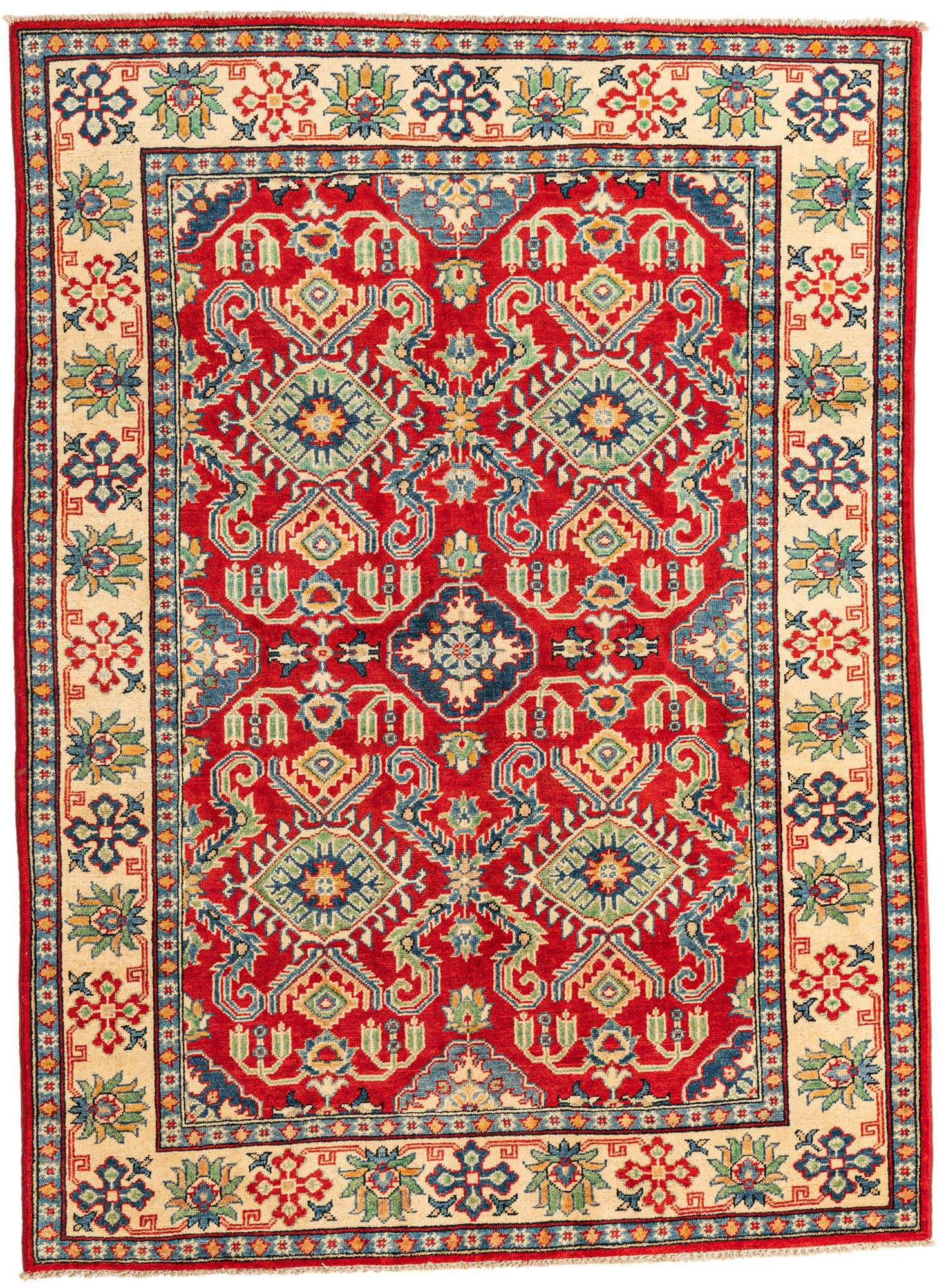 4' 10 x 6' 8 Hand Knotted Kazak Rug