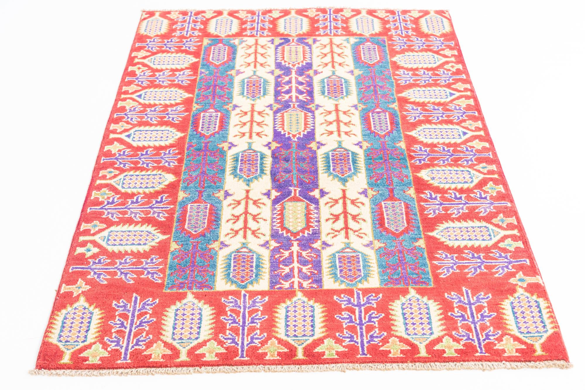 3' 4 x 5' Hand Knotted Kazak Rug