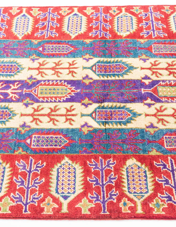 Detail image of 3' 4 x 5'  Hand Knotted Kazak Rug